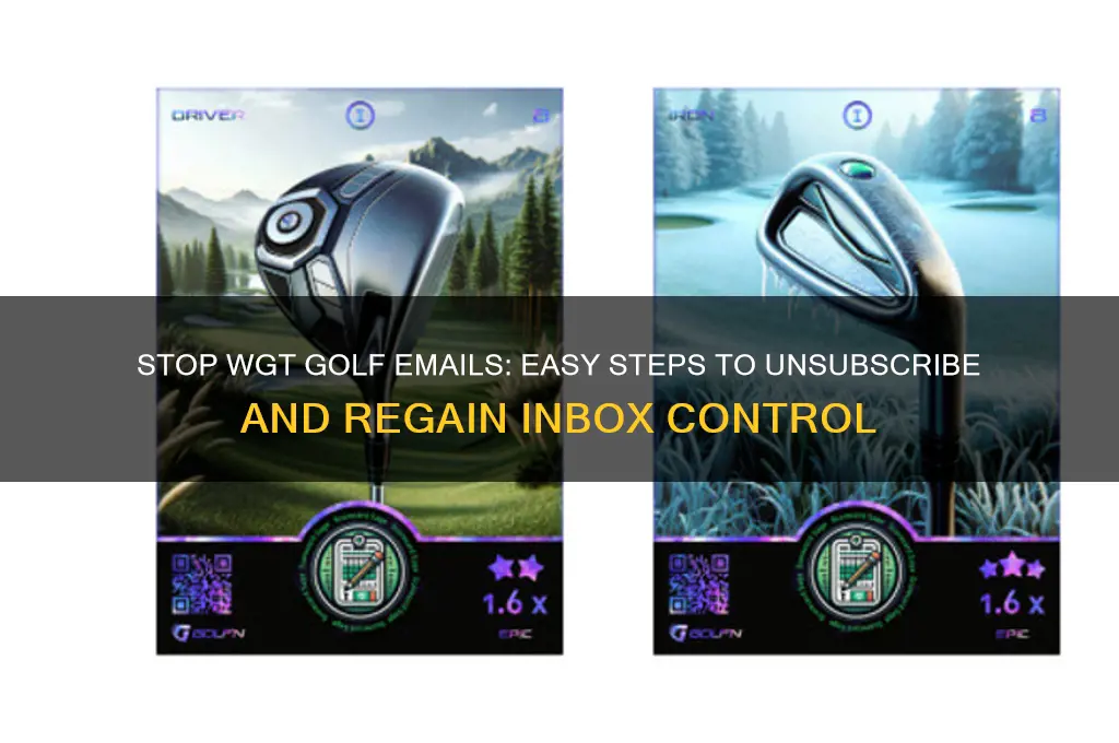how to turn off emails from wgt golf