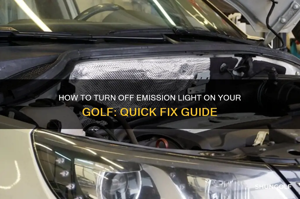 how to turn off emission light on golf
