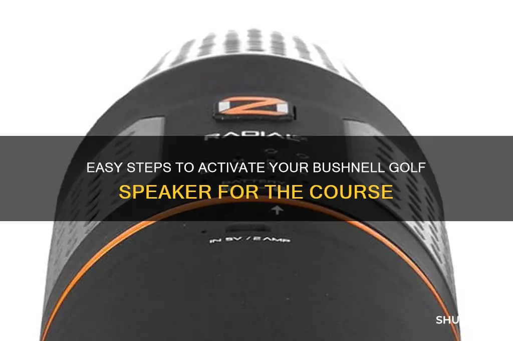 how to turn on bushnell golf speaker