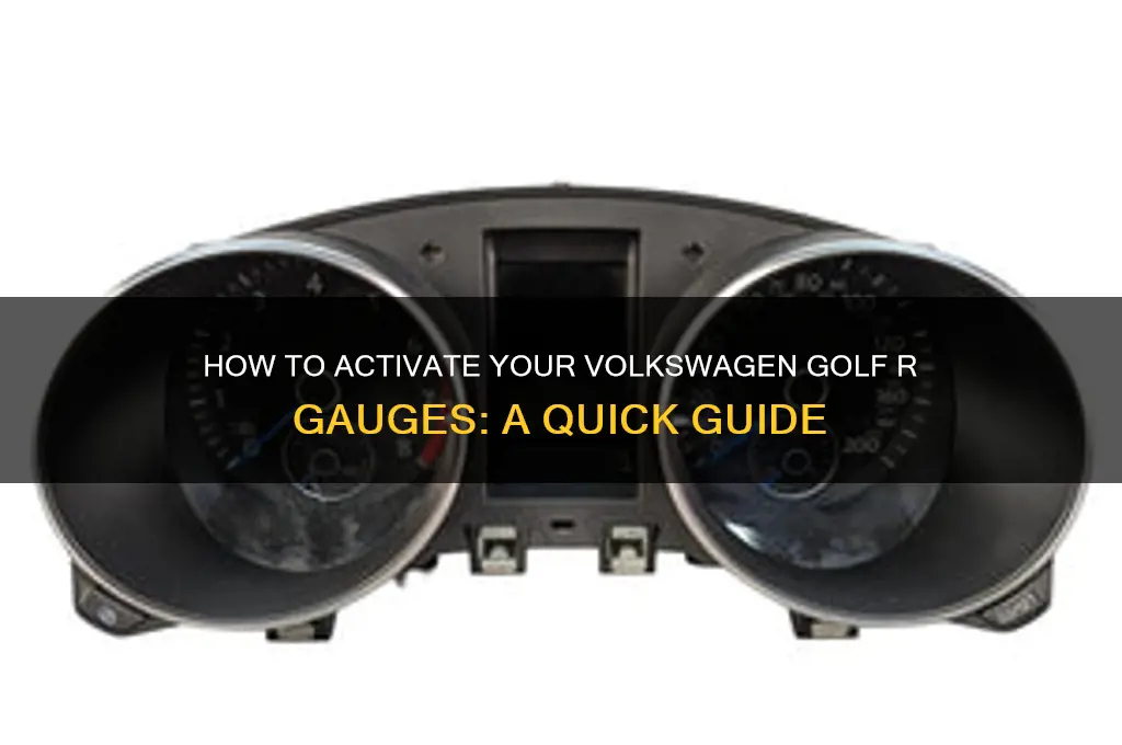 how to turn on volkswagen golf r gages