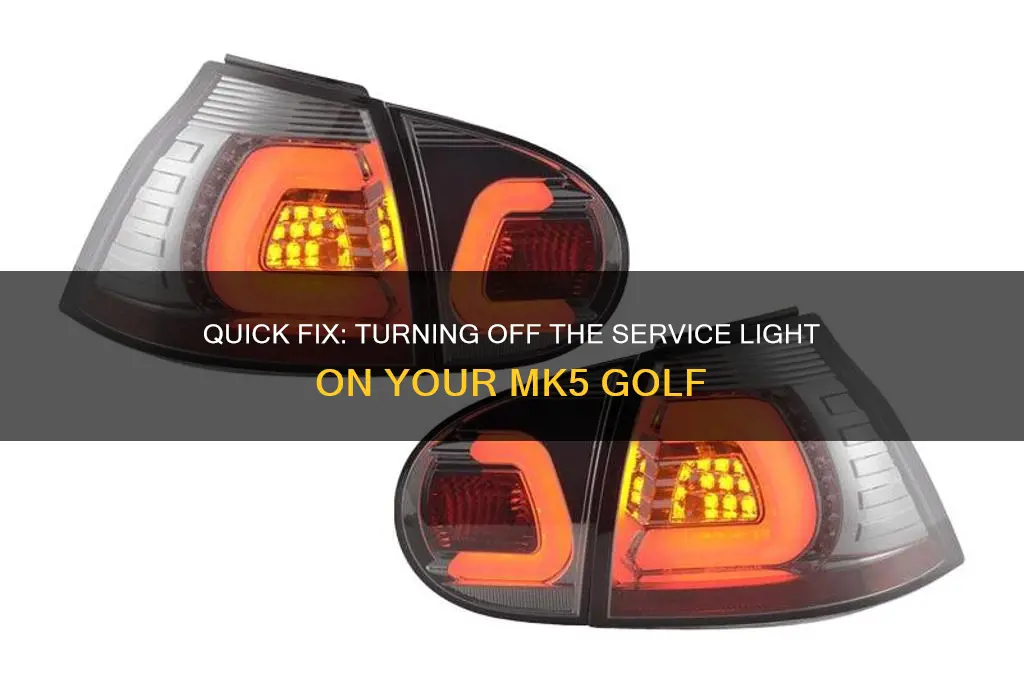 how to turn service light out on mk5 golf