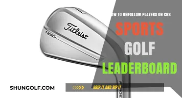 Unfollow Golf Players on CBS Sports Leaderboard: A Quick Guide