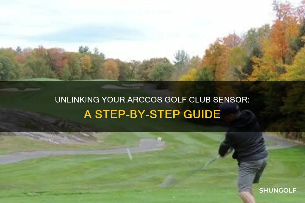 how to unlink an acrros golf club sensor