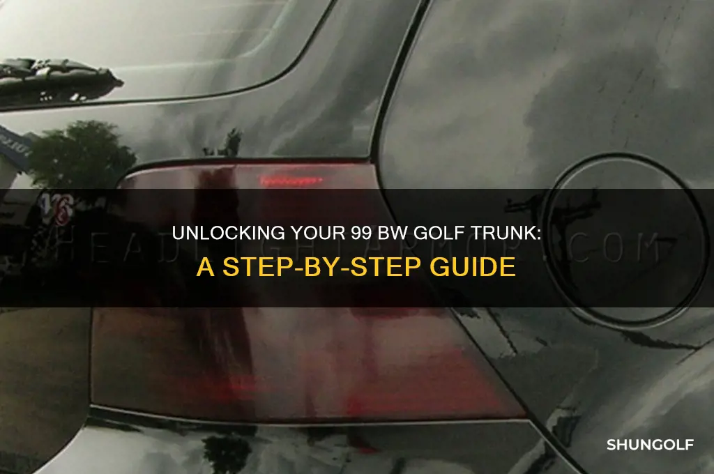 how to unlock 99 bw golf trunk
