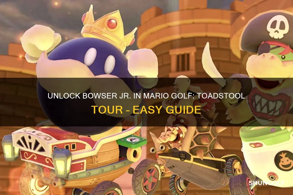 how to unlock bowser jr in mario golf toadstool tour