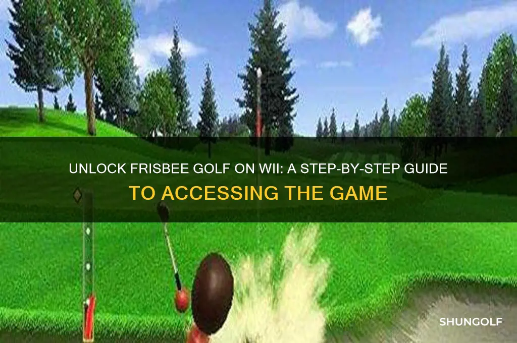 how to unlock frisbee golf on wii