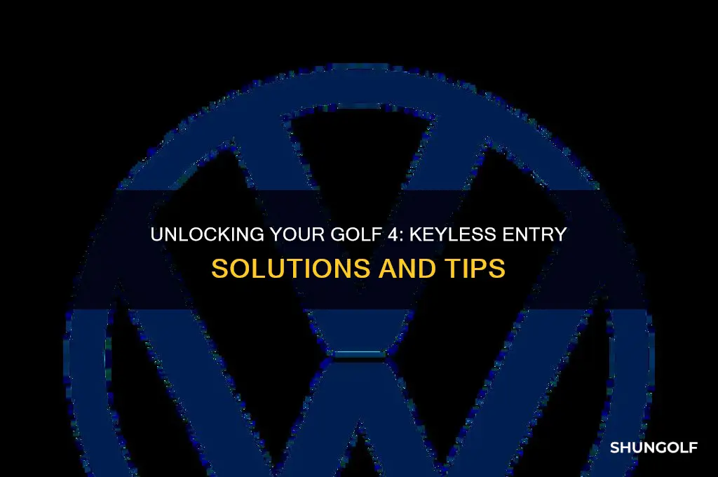 how to unlock golf 4 without key