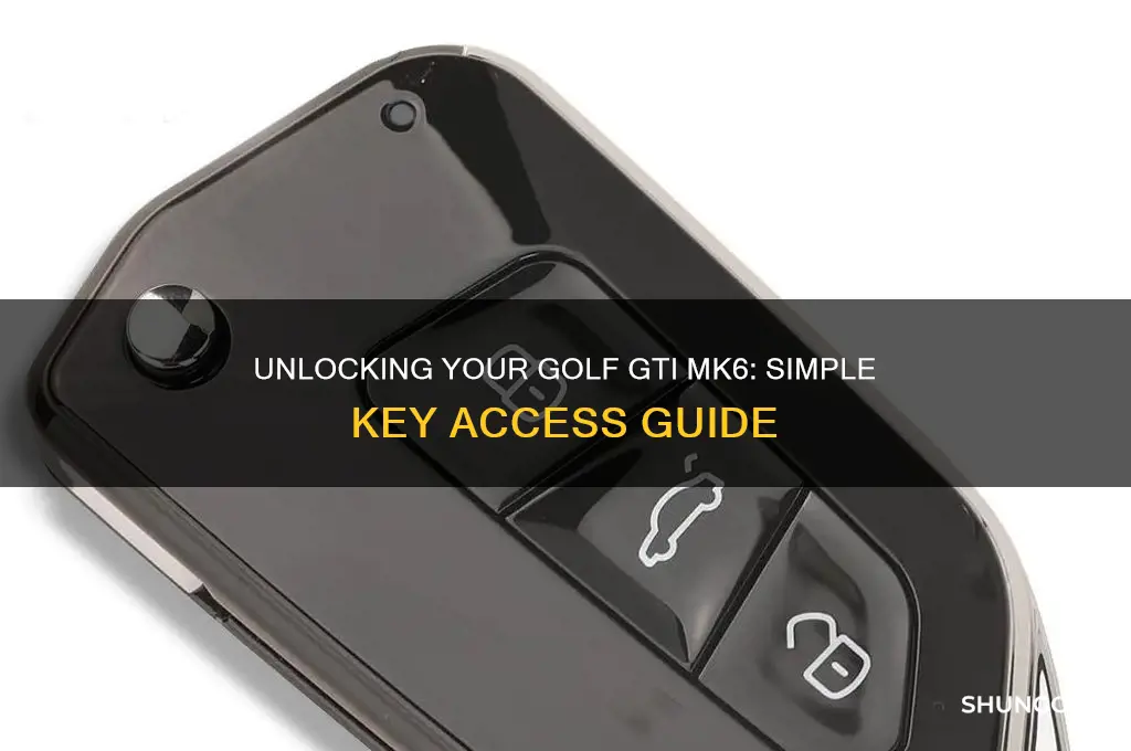 how to unlock golf gti mk6 with just a key