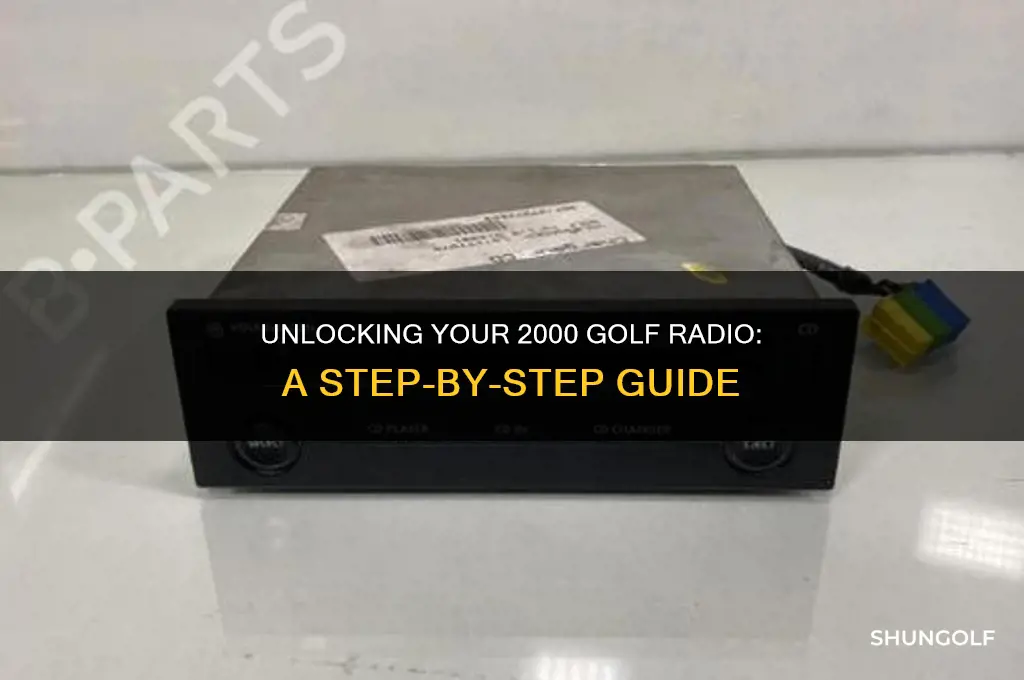 how to unlock radio on a 2000 golf