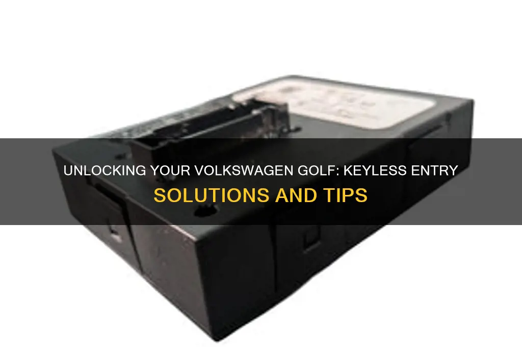 how to unlock volkswagen golf without key