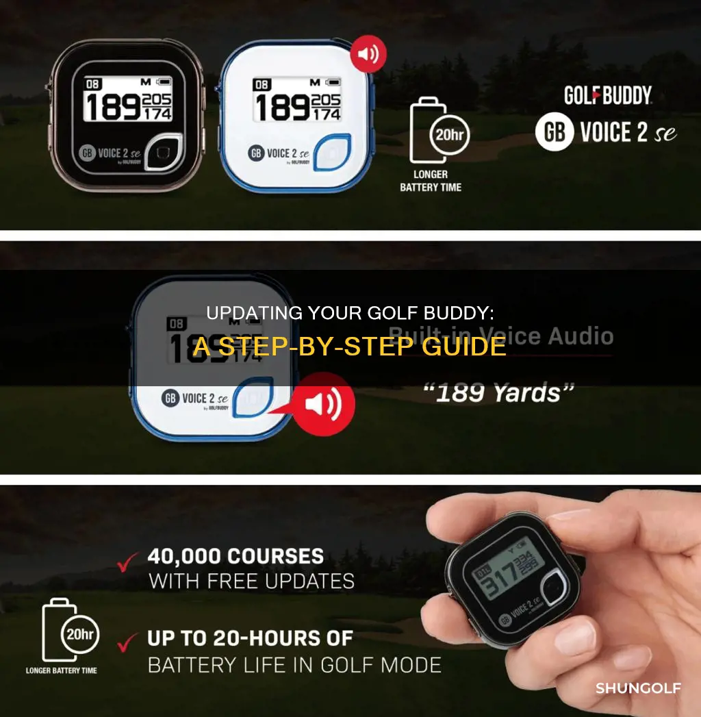 how to update a golf buddy
