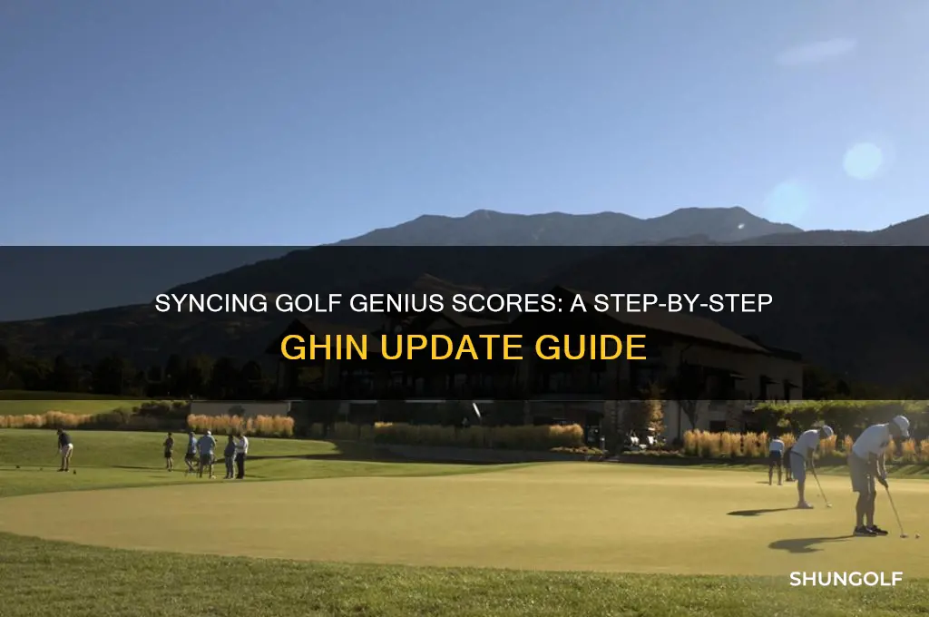 how to update ghin with golf genius