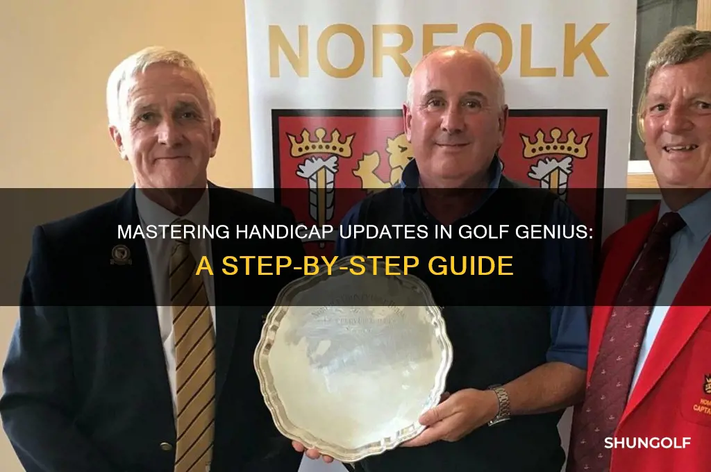 how to update handicaps in golf genius