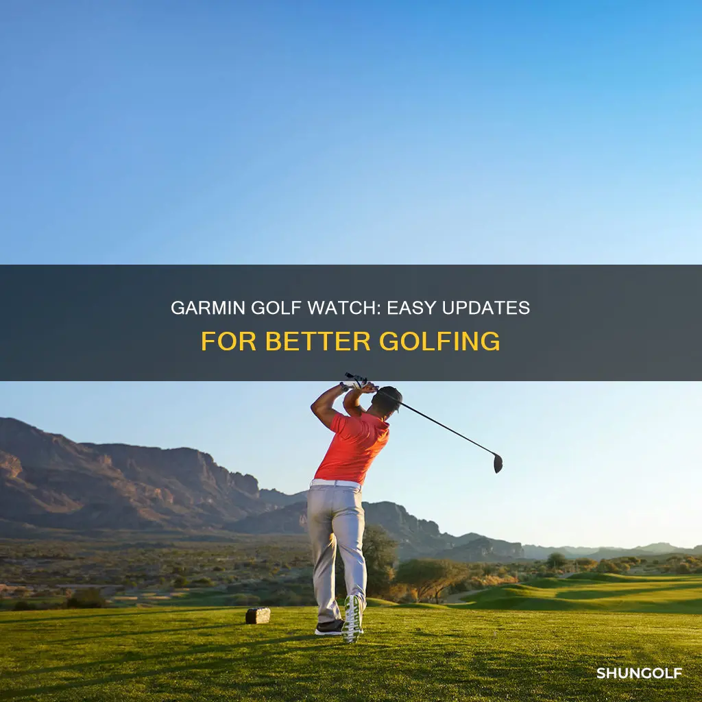 how to updtae my garmin golf