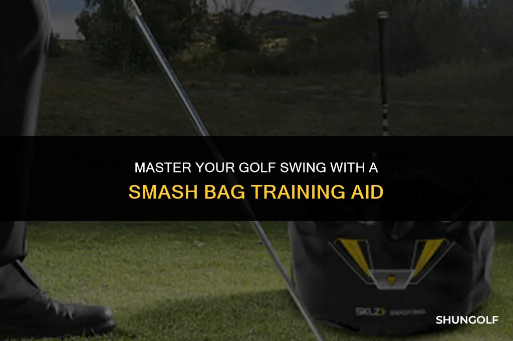 how to use a golf smash bag training aid