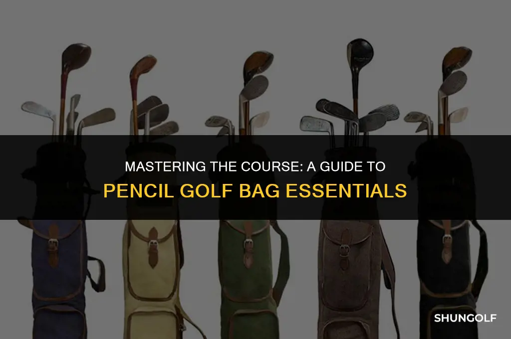 how to use a pencil golf bag