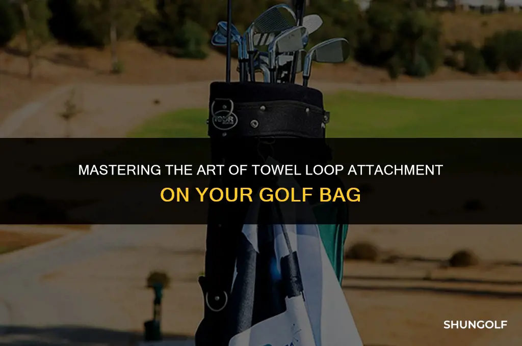 how to use towel loop on golf bag