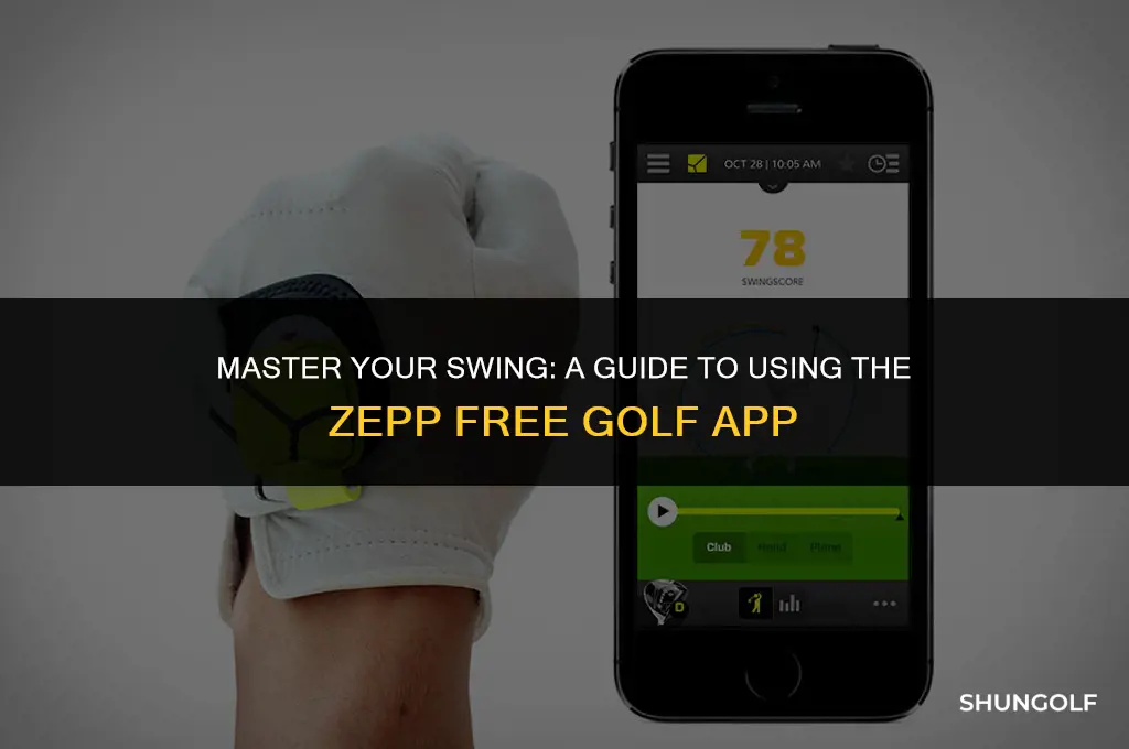 how to use zepp free golf app