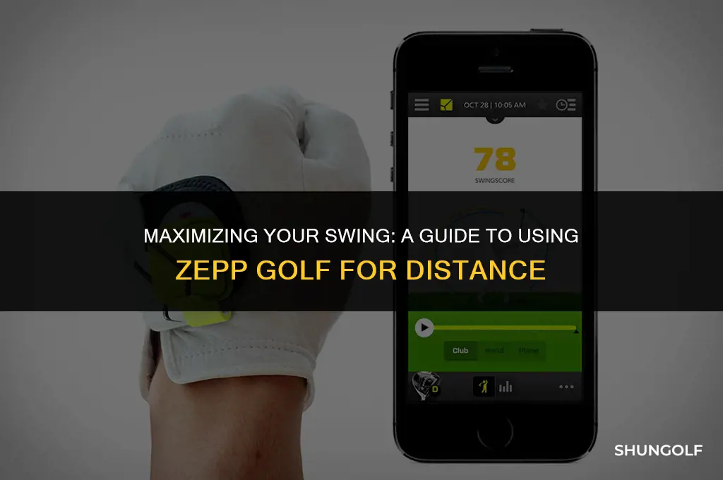 how to use zepp golf for distance