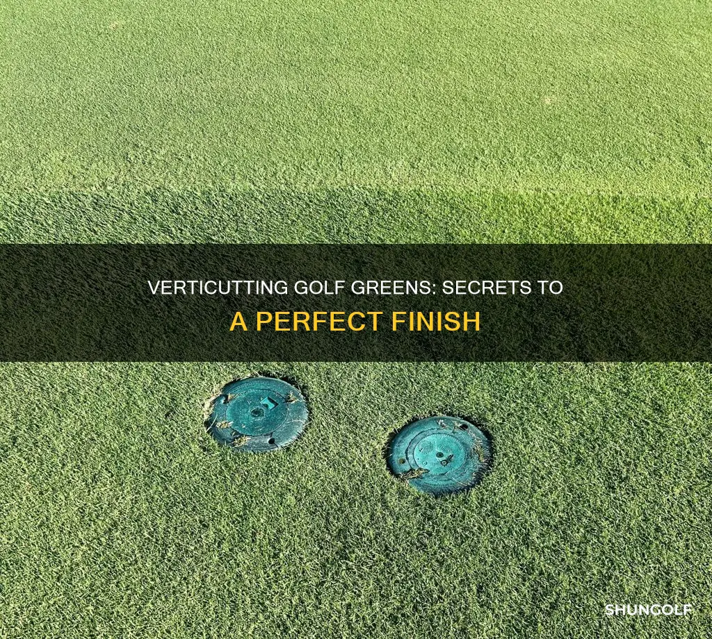how to verticut golf greens