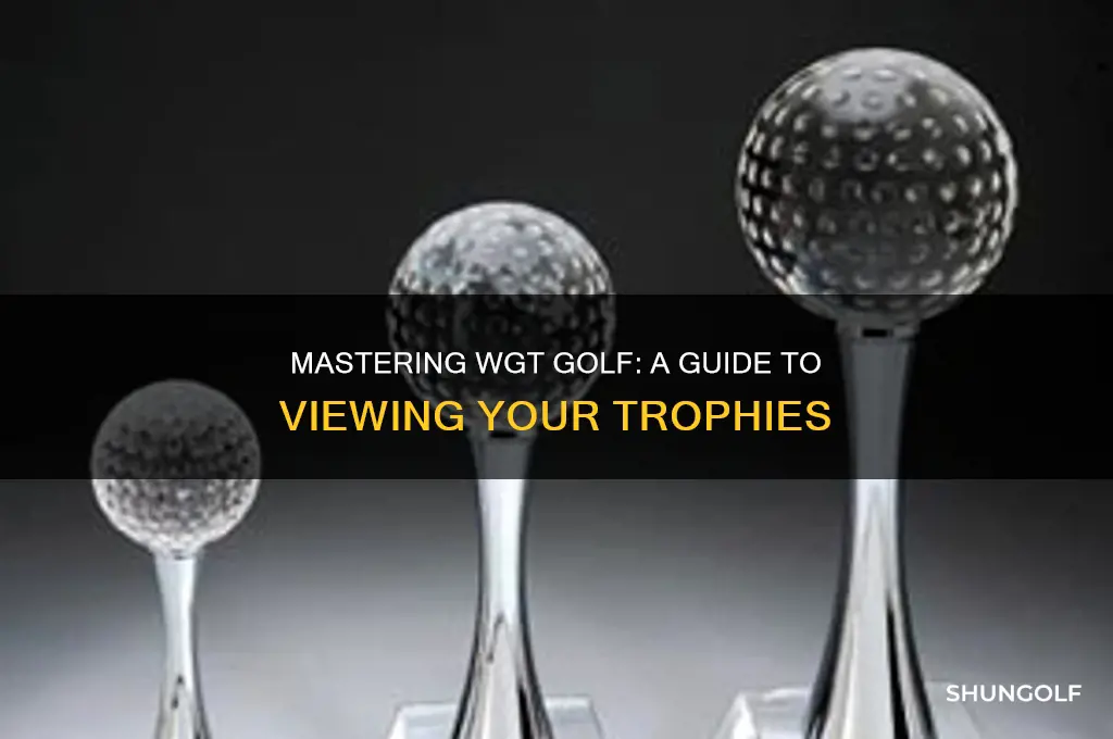 how to view trophies on wgt golf