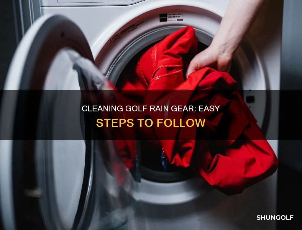 how to wash golf rain gear