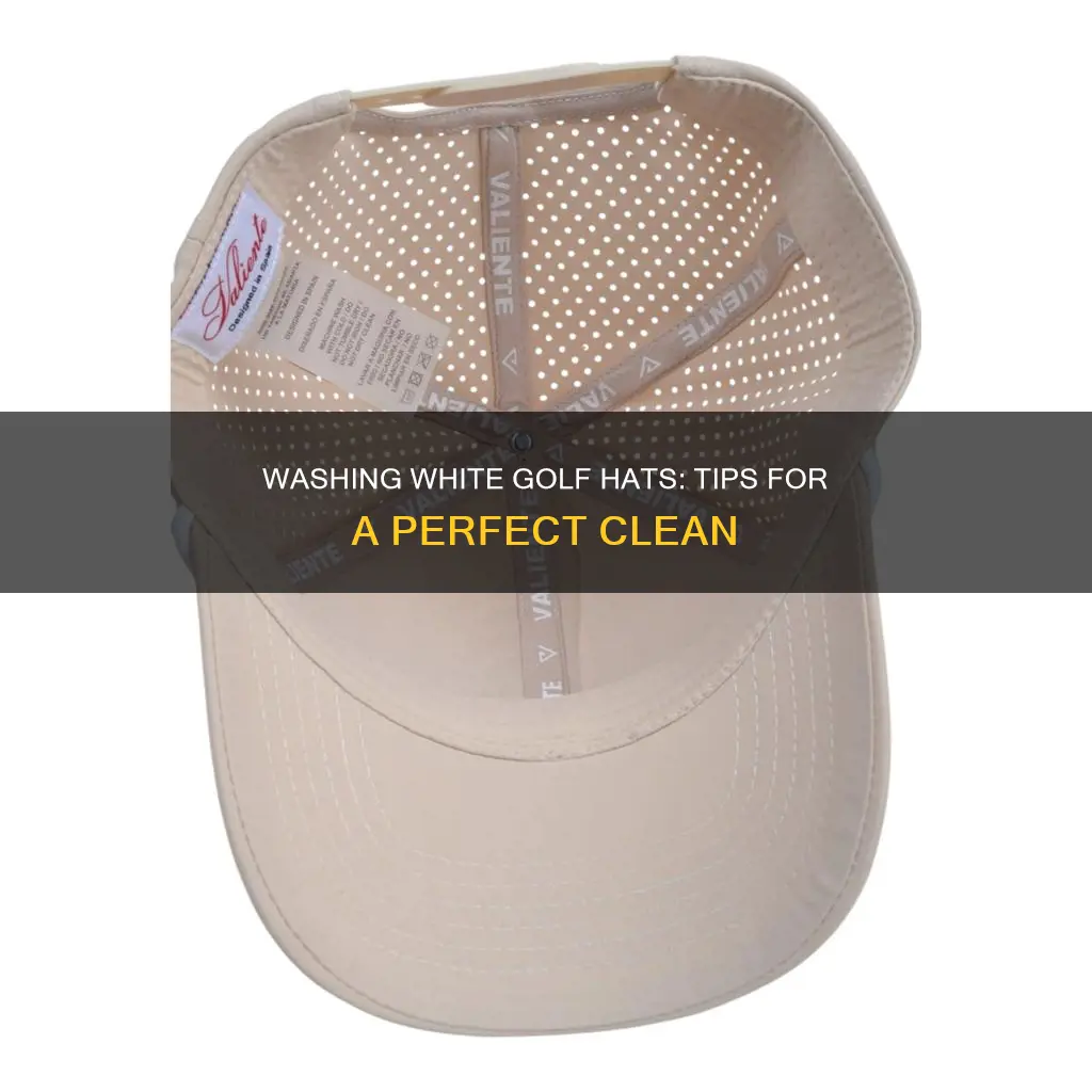 how to wash white golf hats