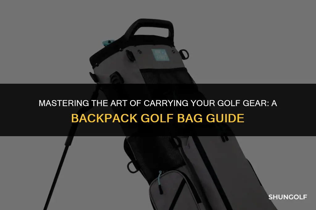 how to wear a backpack golf bag