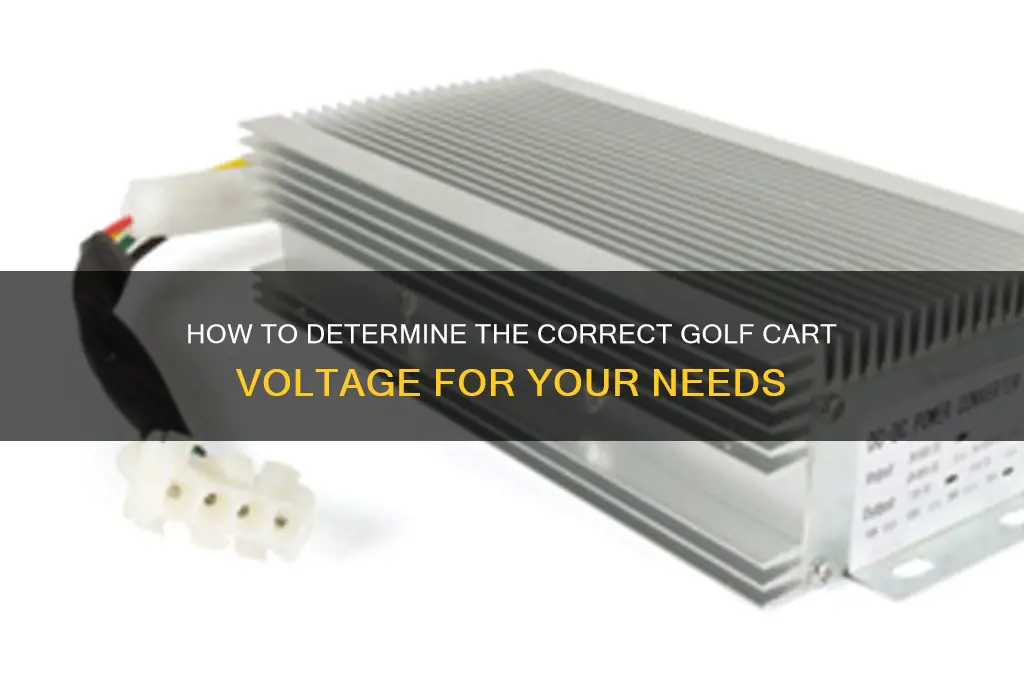 how to what volt golf i have