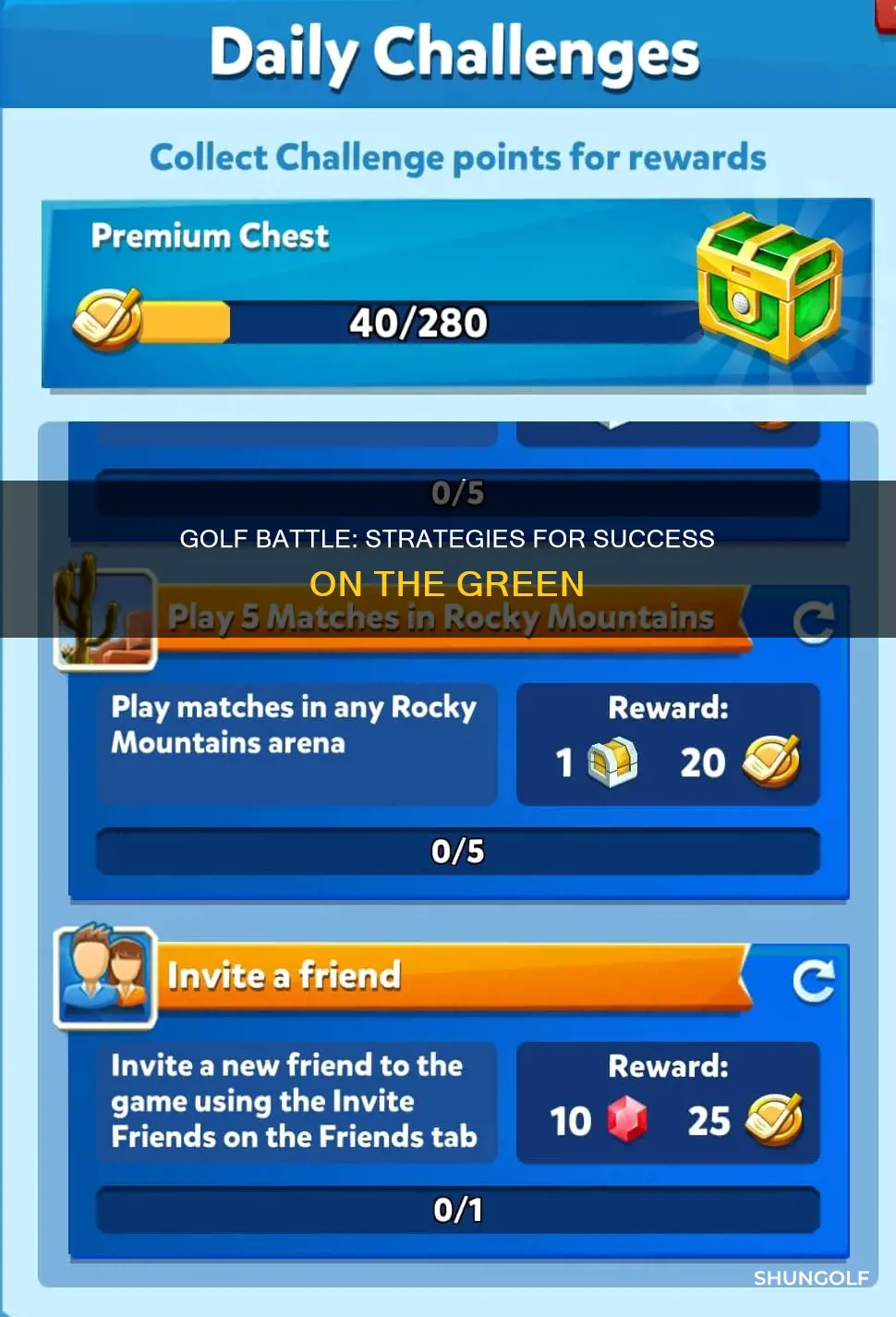 how to win at golf battle