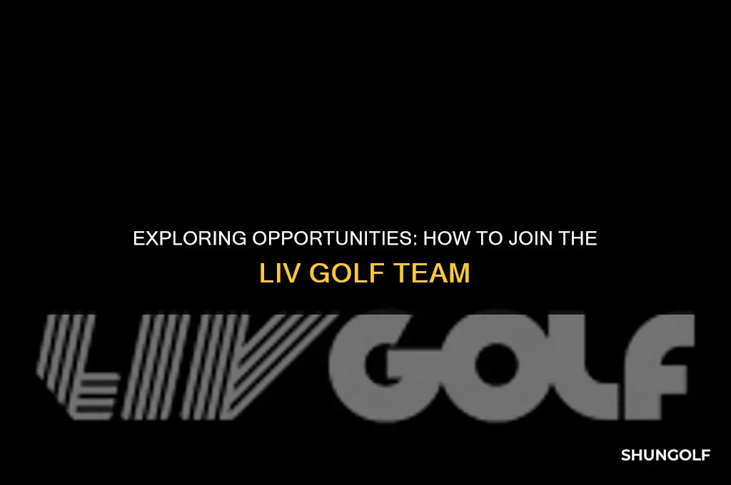 how to work for liv golf