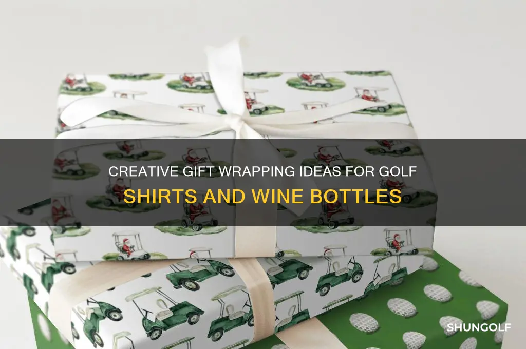 how to wrap golfing shirt and bottle of wine