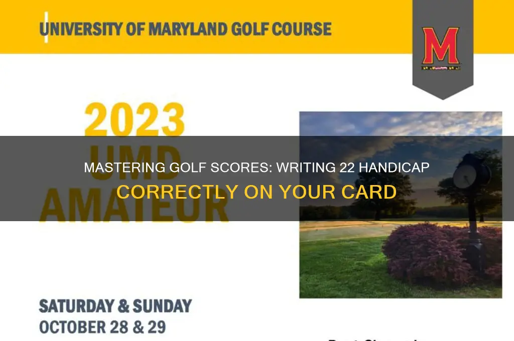 how to write 22 handicap in golf