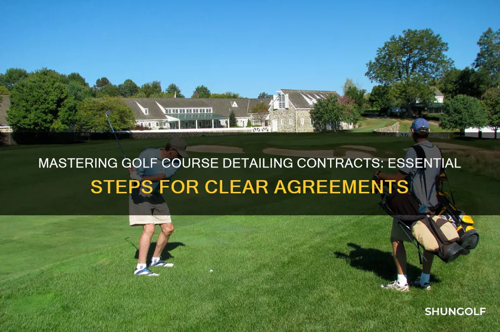 how to write a contract for detailing golf course