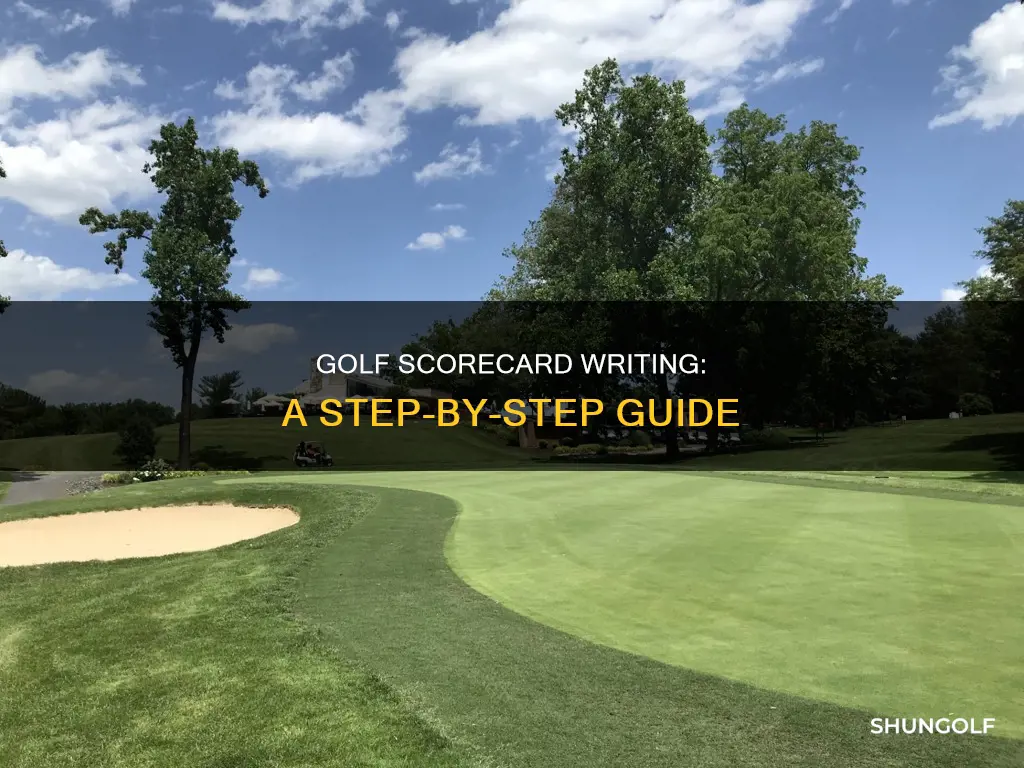 how to write a golf scorecard