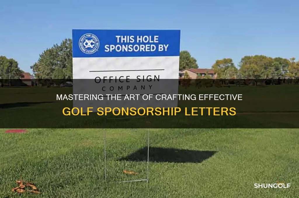 how to write a golf sponsorship letter