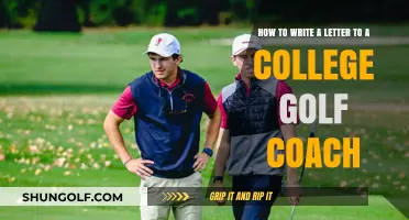 Crafting a Winning Letter to College Golf Coaches: Tips and Strategies