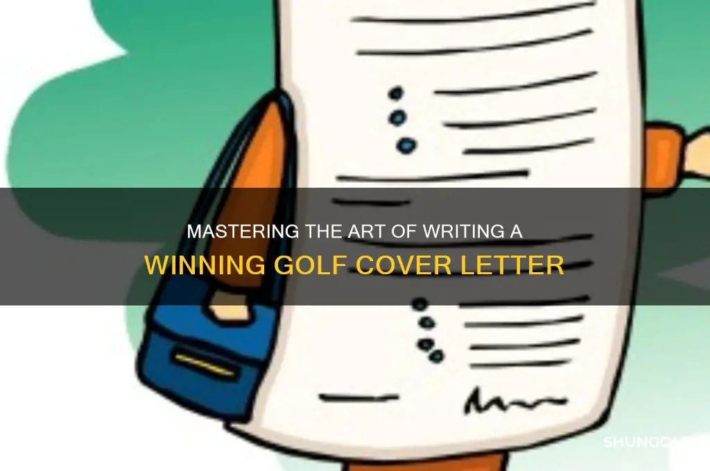 how to write cover letter for golf