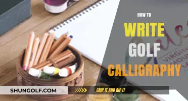 Golf Calligraphy: Crafting the Perfect Script