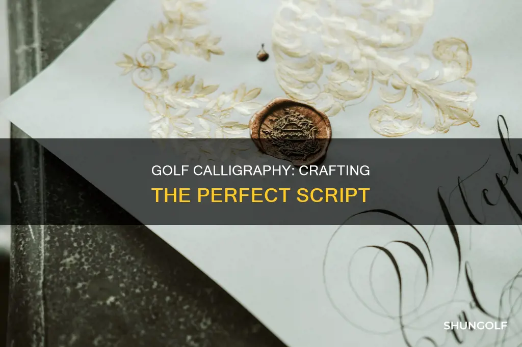 how to write golf calligraphy