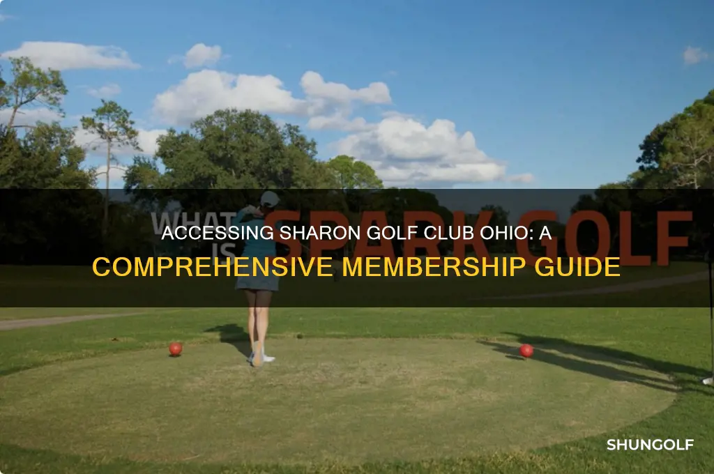 how to you get access to sharon golf club ohio