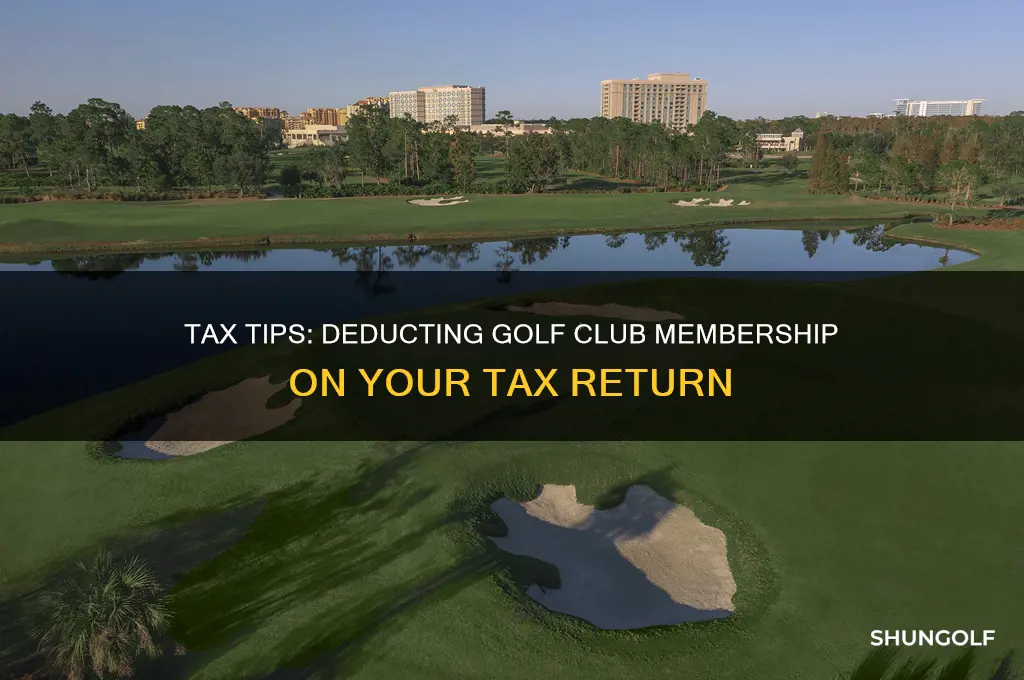 how treat golf club membership on tax return