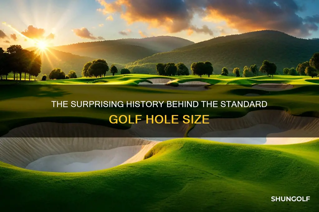 how was the size of a golf hole determined