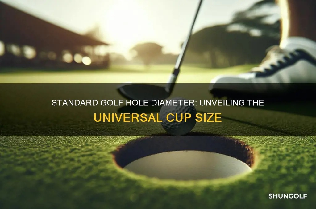 how wide are golf holes