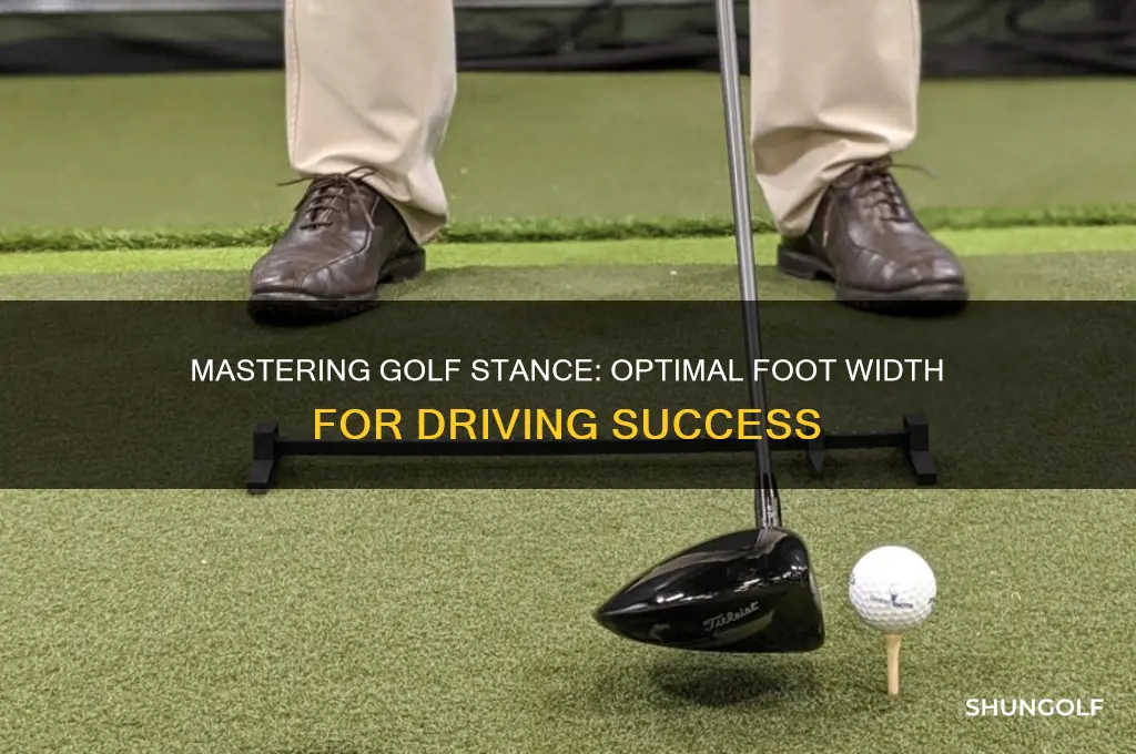 how wide feet should be when driving golf