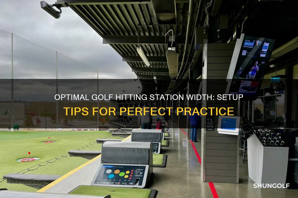 how wide for a golf hitting station