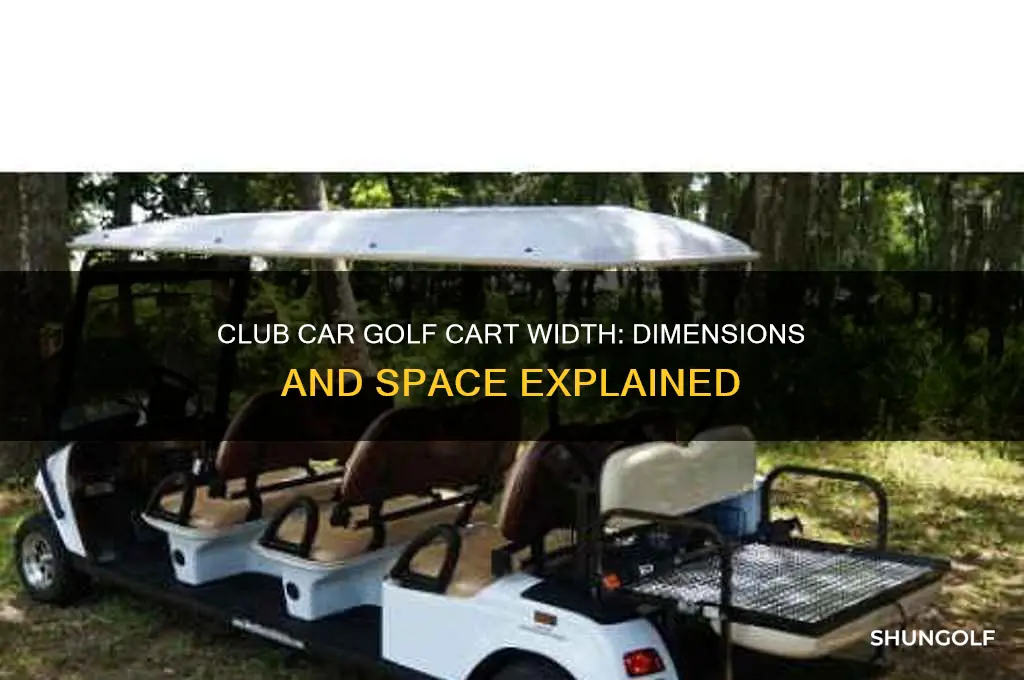 how wide is a club car golf cart