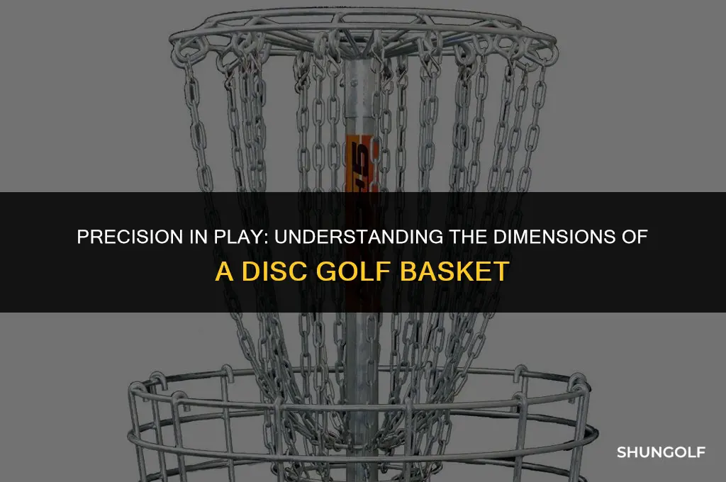 how wide is a disc golf basket