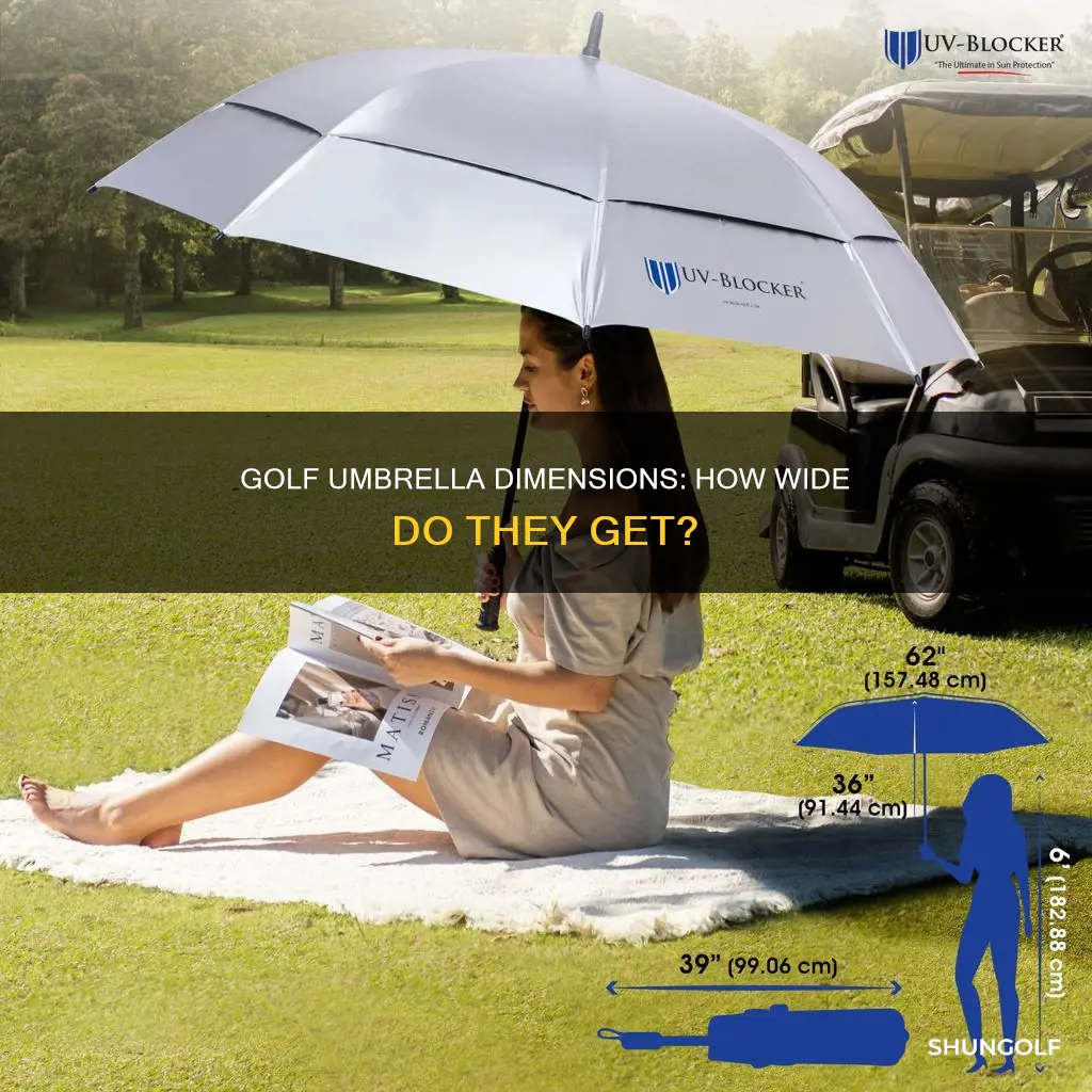 how wide is a golf umbrella