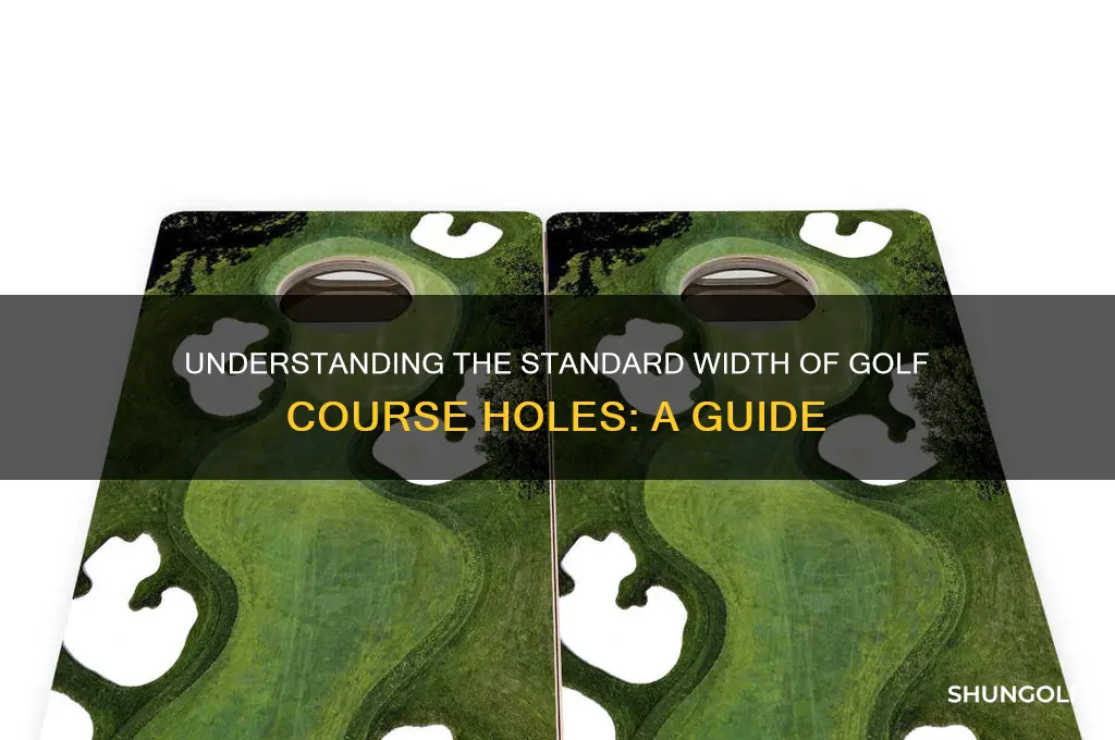 how wide is a hole on a golf course